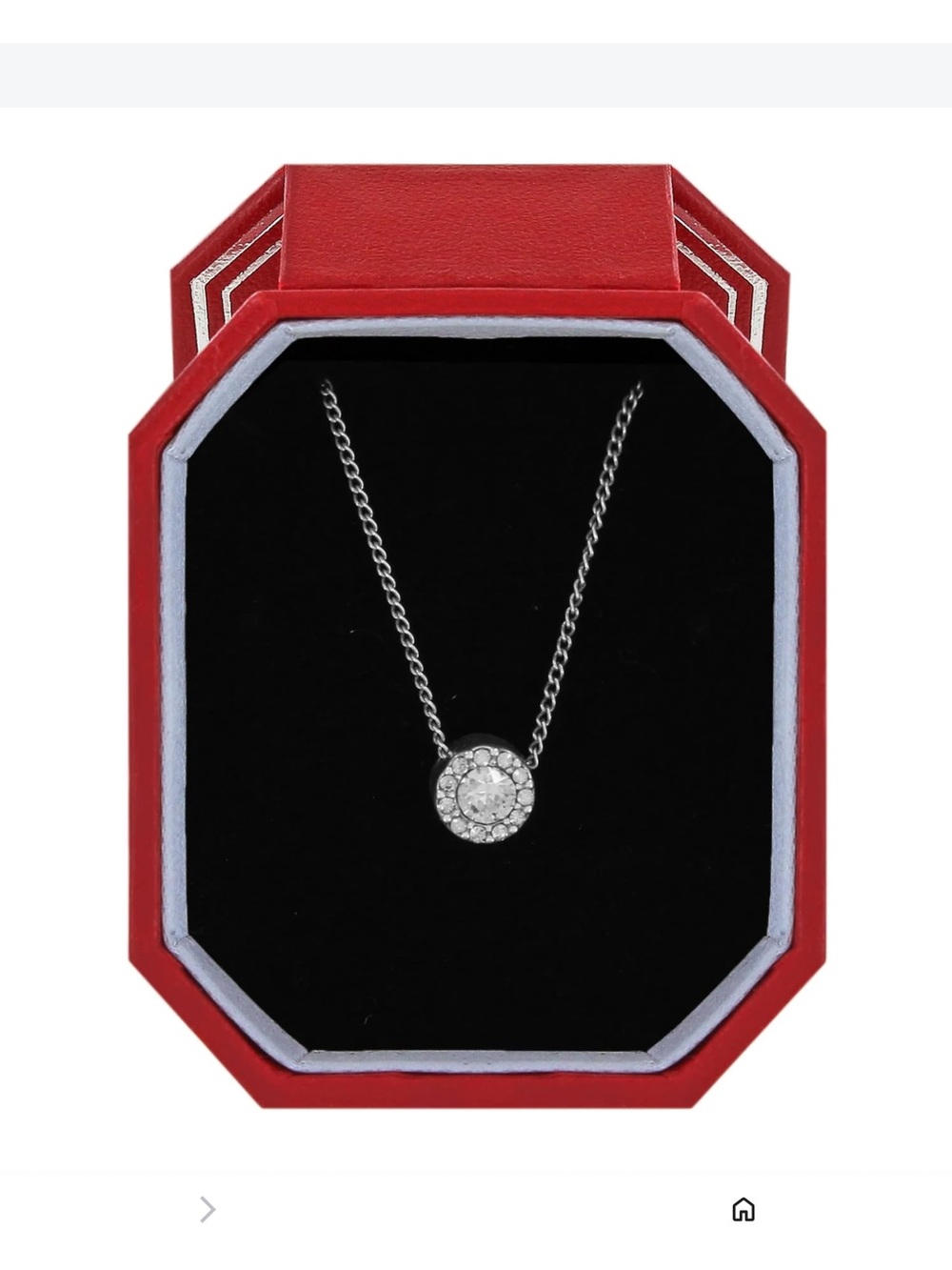 NIB Brighton Silver Illumina Solitaire Necklace